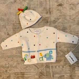 ArtWalk Cardigan and Hat